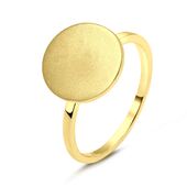 Gold Plated Silver Rings Bend Matt Designed NSR-2786-C-GP